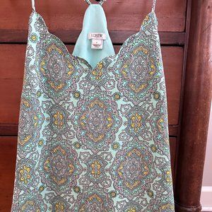 J. Crew Blue Paisley Scalloped Cami